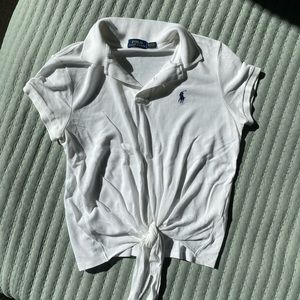 Crop tie Ralph Lauren shirt